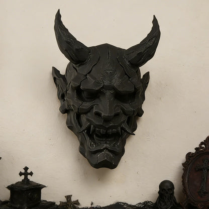 Cross-Border Dark Style Demon Mask Wall Hanging Decoration For Retro-Style Home Wall Art Decor Scenario