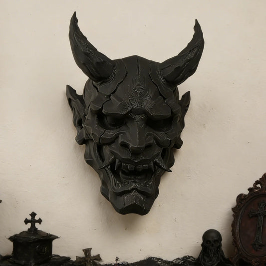 Cross-Border Dark Style Demon Mask Wall Hanging Decoration For Retro-Style Home Wall Art Decor Scenario