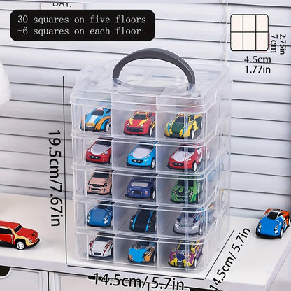 1pc Transparent and Minimalist Toy Storage Box, Dustproof and Moisture-Proof, Jewelry, Earrings, Portable Storage Box - 5 lay
