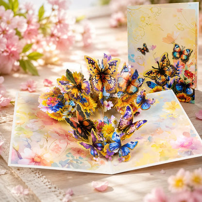 3D Pop Up Flower Greeting Cards Wedding Card Anniversary Thanksgiving Valentines Day Birthday Gift Thank You Card Handmade Ca