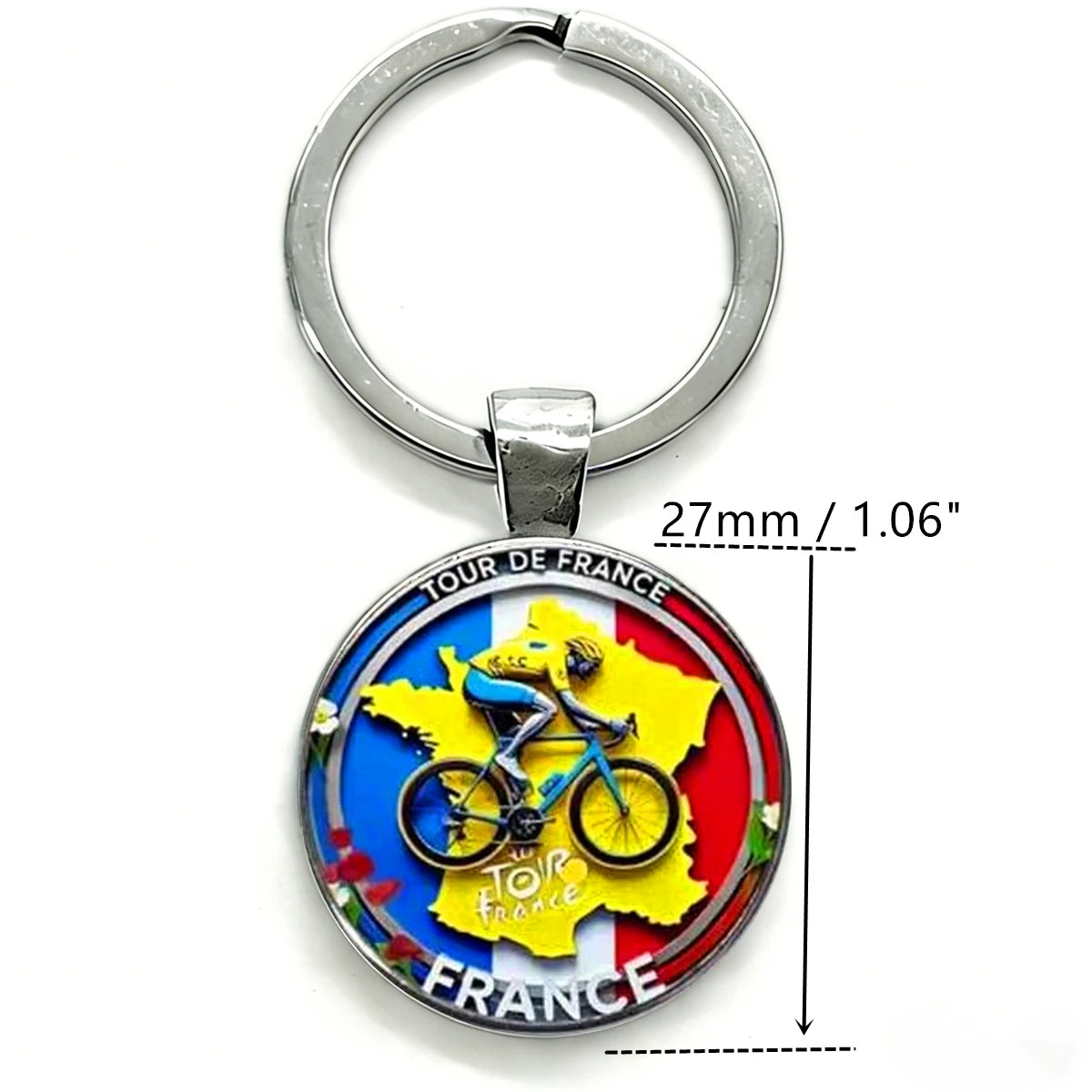 1pc Retro Bicycle Keychain Father's Day Cycling Gift for Dad Biker Bike Charm Bicycle Enthusiasts Riders Tour De France Souve