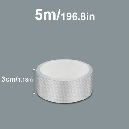 3/5/10M Transparent Carbon Fiber Car Threshold Portector Moulding Strip Trim Bumper Strip Clear Wear Surface Tapes DIY Film T