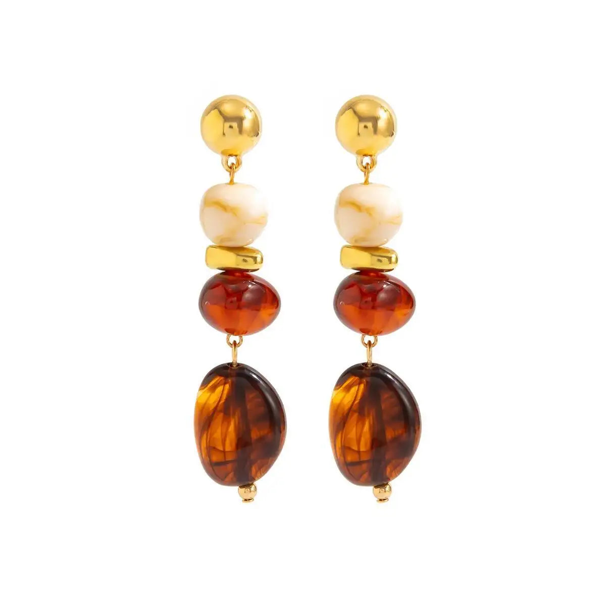 SHIXIN Vintage Resin Acrylic Geometric Pendant Earrings for Women Bohemian Round Water Droplet Drop Earrings Jewelry Accessor
