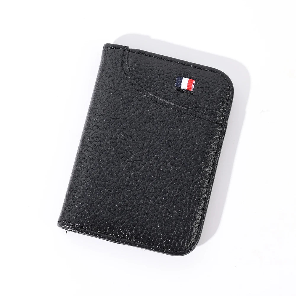 Portable Super Slim Soft Wallet PU Leather Mini Credit Card Wallet Purse Card Holders Men Wallet Thin Small Short Wallets - C