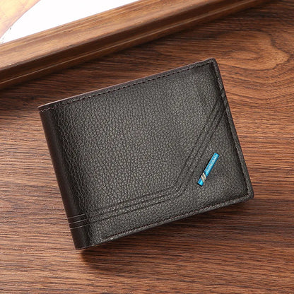 Men Short Bifold Faux Leather Masculina Billetera Credit ID Card Holder Wallet Billfold Purse Clutch Solid Hombre Business Sl