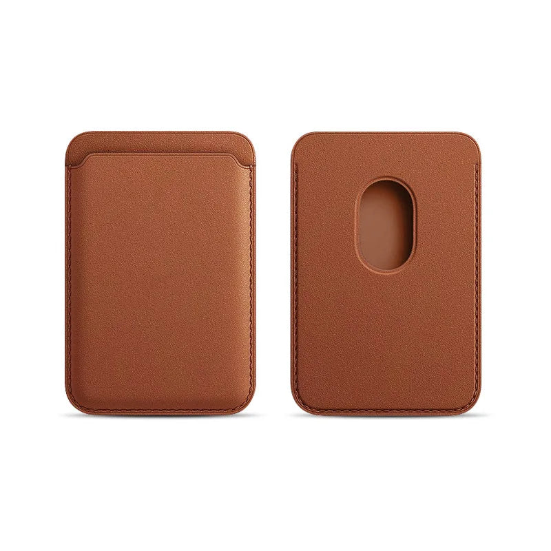 Magnetic Card Holder Leather PU Card Sleeve ID Card Holder Mobile Phone Back Sticker Bag For Magsafe iPhone 17 Card Holder Co