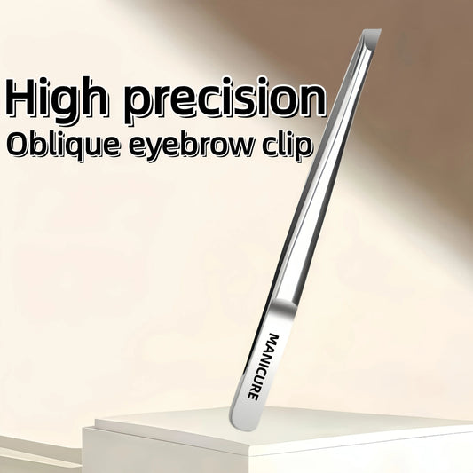 Stainless Steel Tweezers Tool Suitable for Eyebrow Eyelash Application Beard & Mustache Trimming False Eyebrow Applicator Gif