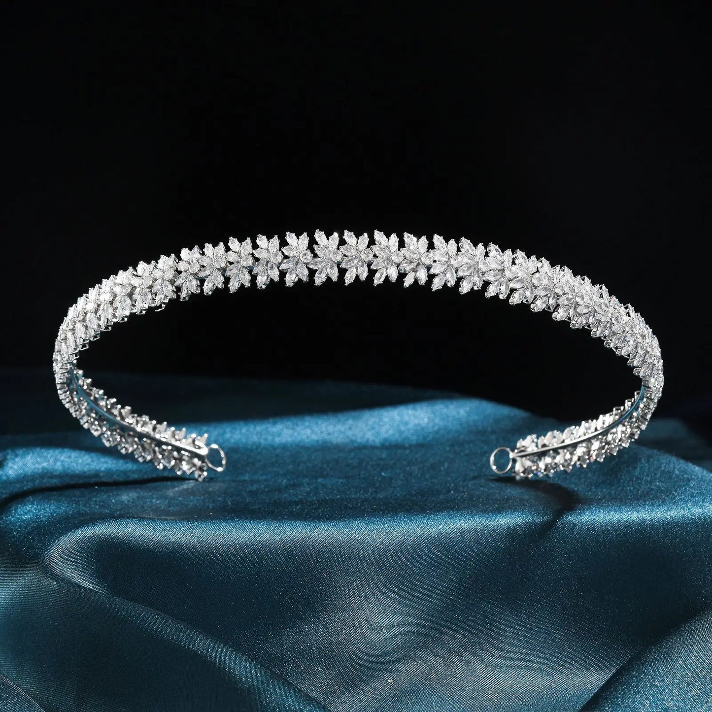 Bridal Hair Jewelry Cubic Zirconia Zircon Tiaras and Crowns Diadem For Brides Women Prom Pageant Headband Wedding Accessories