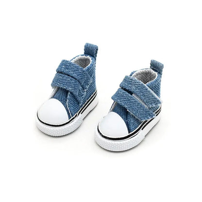 Dolls Accessories 3.5CM Sneakers Shoes Mini Shoes For Children Blyth Shoes Canvas Shoes Shoes - Denim Blue