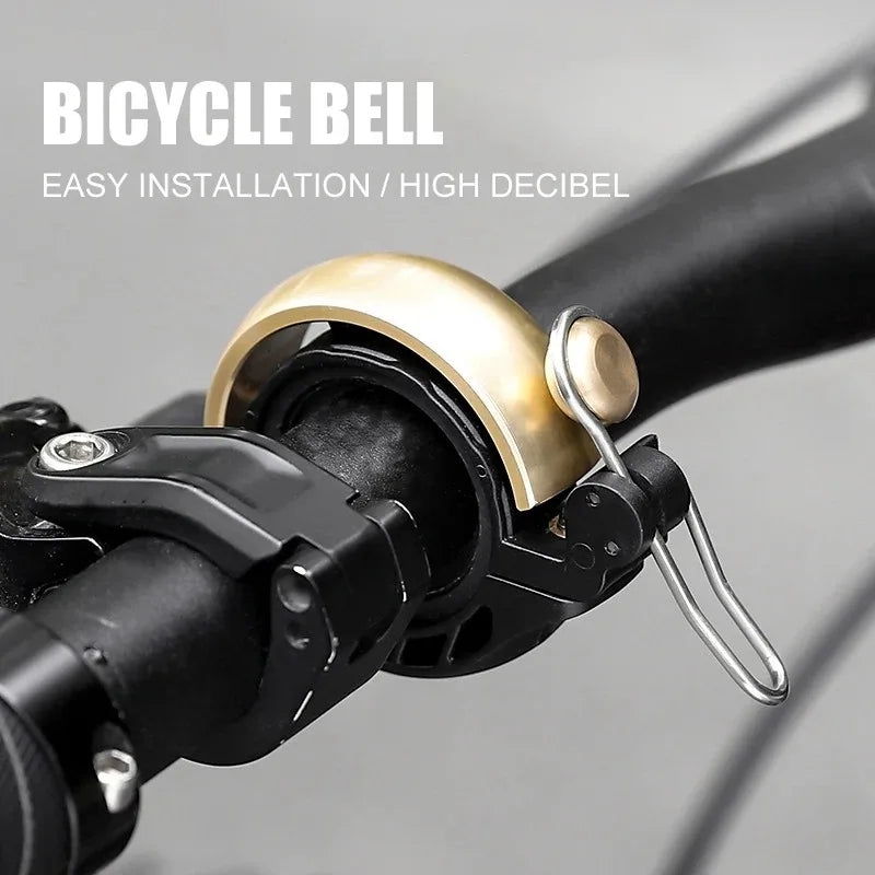 Vintage Bicycle Bell Loud Crisp Folding Mountain Bike Bell Retro Copper Hands Personality Bike Accessories