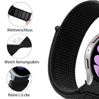 Band For Samsung Galaxy Watch 7/6/4/classic/5 pro 44mm 40mm wrist No Gaps Nylon sport loop correa bracelet Galaxy Watch 7 Str
