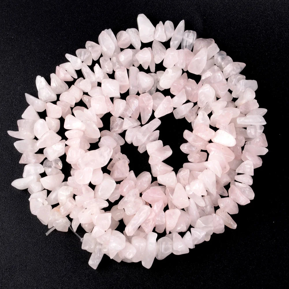 Natural Stone Chips Beads 3-5-8-12mm Irregular Gravel Beads For Jewelry Making Freeform Beads Diy Necklace Bracelet 15'' - Ro