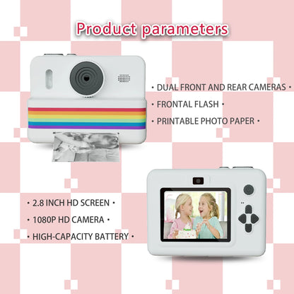 Digital Children Camera For Photography Mini Printer Portable Thermal Instant Print Photo Kids Camera 2.8inch HD Video Toy Gi