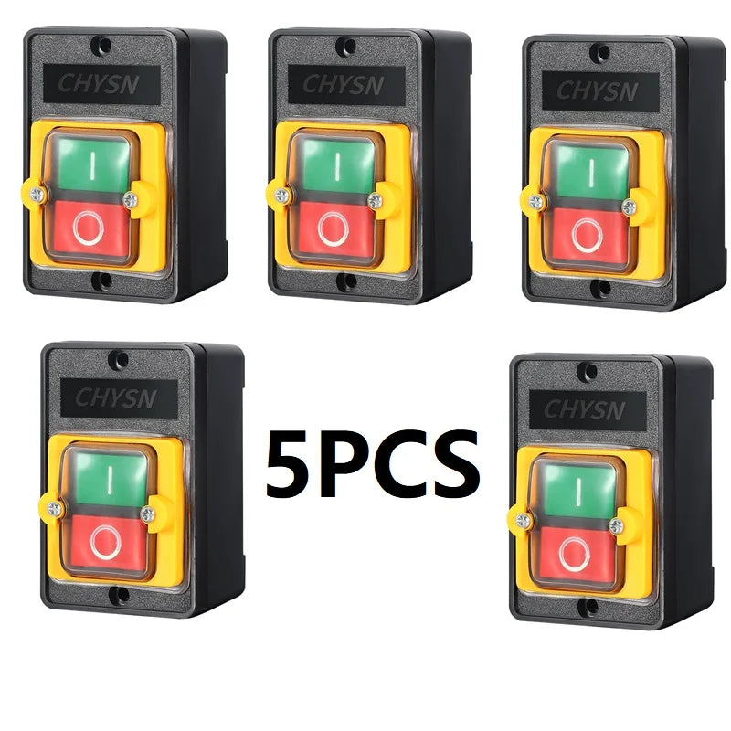 Waterproof Push Button Switch ON/OFF Mechanical Equipment Control Button for Durable Use