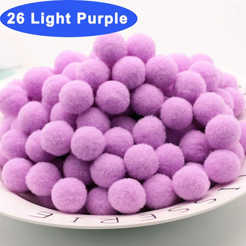 30-300Pcs Soft Pom Poms Fluffy Balls Pompon Mixed 40Colors Pompom Fur Ball for Kids DIY Craft Wedding Decor 8/10/15/20/25/30m