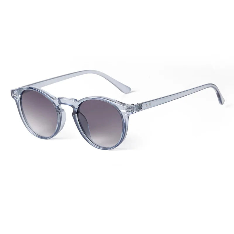 Vintage Fashion Round Sunglasses Women Men 2024 Brand Design Retro Rivet Yellow Blue Lens Square Sun Glasses Male Female Gogg