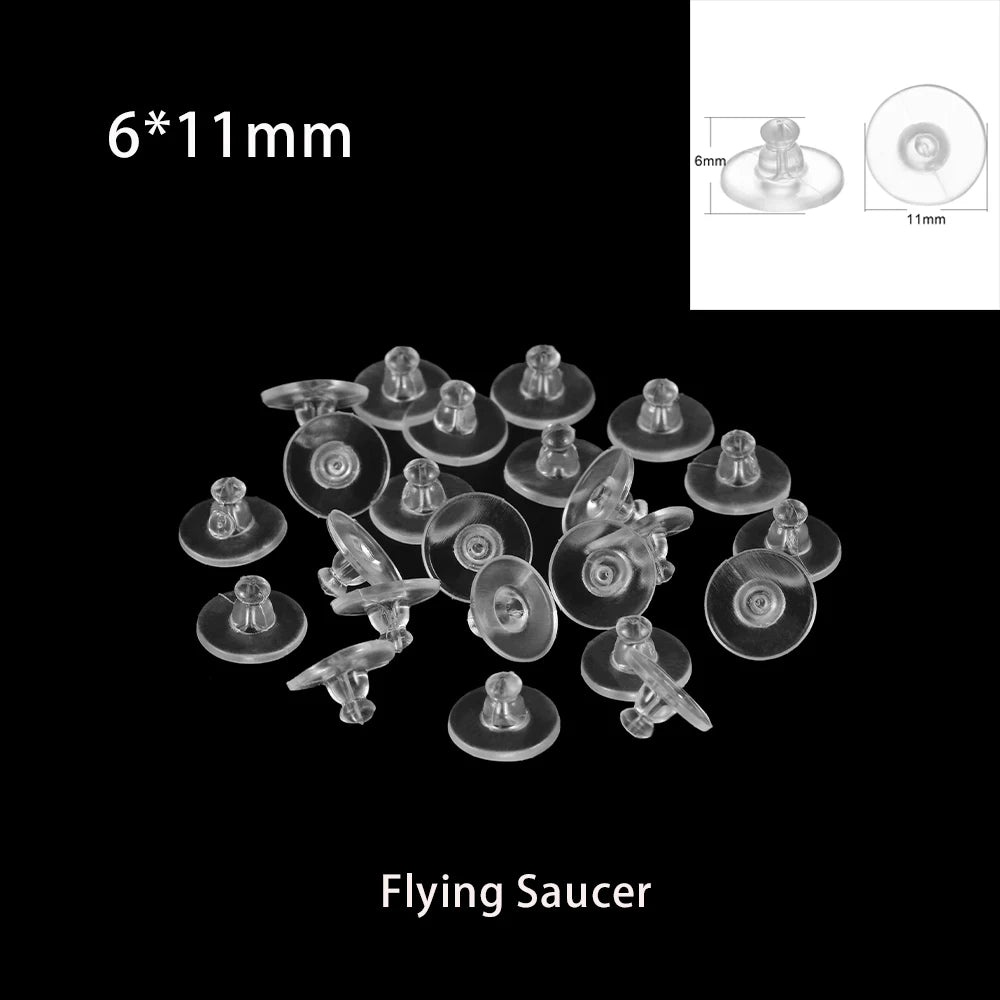 200-2000pcs Soft Silicone Rubber Earring Back Stoppers for Stud Earrings DIY Earring Findings Accessories Bullet Tube Ear Plu