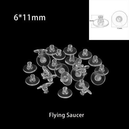 200-2000pcs Soft Silicone Rubber Earring Back Stoppers for Stud Earrings DIY Earring Findings Accessories Bullet Tube Ear Plu