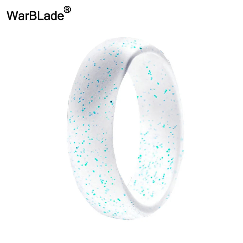 WarBLade 5.7mm Food Grade FDA Silicone Rings For Women Wedding Rubber Bands Hypoallergenic Flexible Silicone Finger Ring