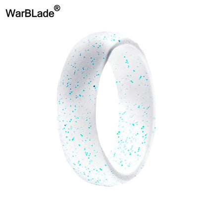 WarBLade 5.7mm Food Grade FDA Silicone Rings For Women Wedding Rubber Bands Hypoallergenic Flexible Silicone Finger Ring