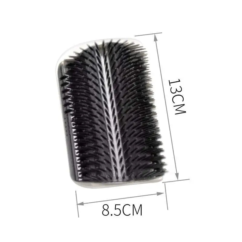 Massage Pet Cat Brush Corner Scrape Hair Removal Beauty Clean Corner Brush Removable Scratcher Comb for Kitten Cat - black