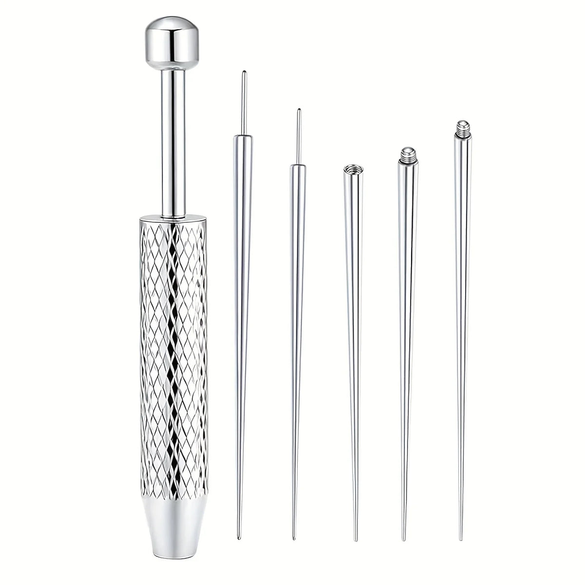 14/16/18G Titanium Curved Taper Insertion Pin Tool Internal Thread Piercing Kit For Tragus Helix Lip Nose Piercing Jewelry - 