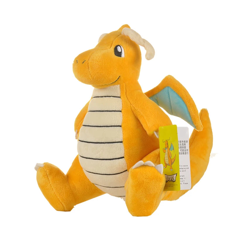 Anime Kawaii Dragonite Stuffed Toys Cartoon&Cute Plush Dolls Throw Pillow Birthday Gift for Kids Friends Boys Home Decoration