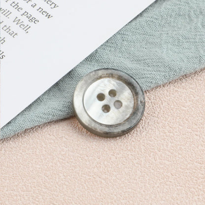 20pc 20mm imitation shell resin wide button - ZWT2416664-4