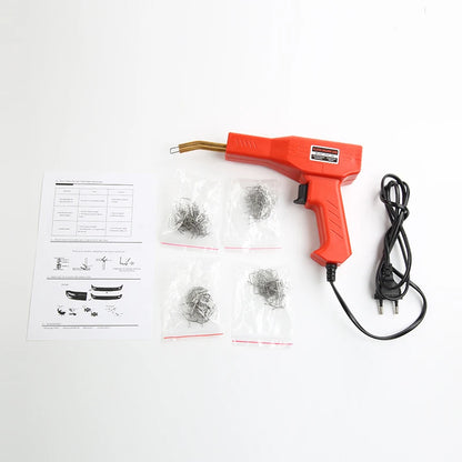 Plastic Welder Welding Machine Car Bumper Soldering Gun 4 Types Staples for Bumper/Kayak/Plastic Product Repairs - Red with 2