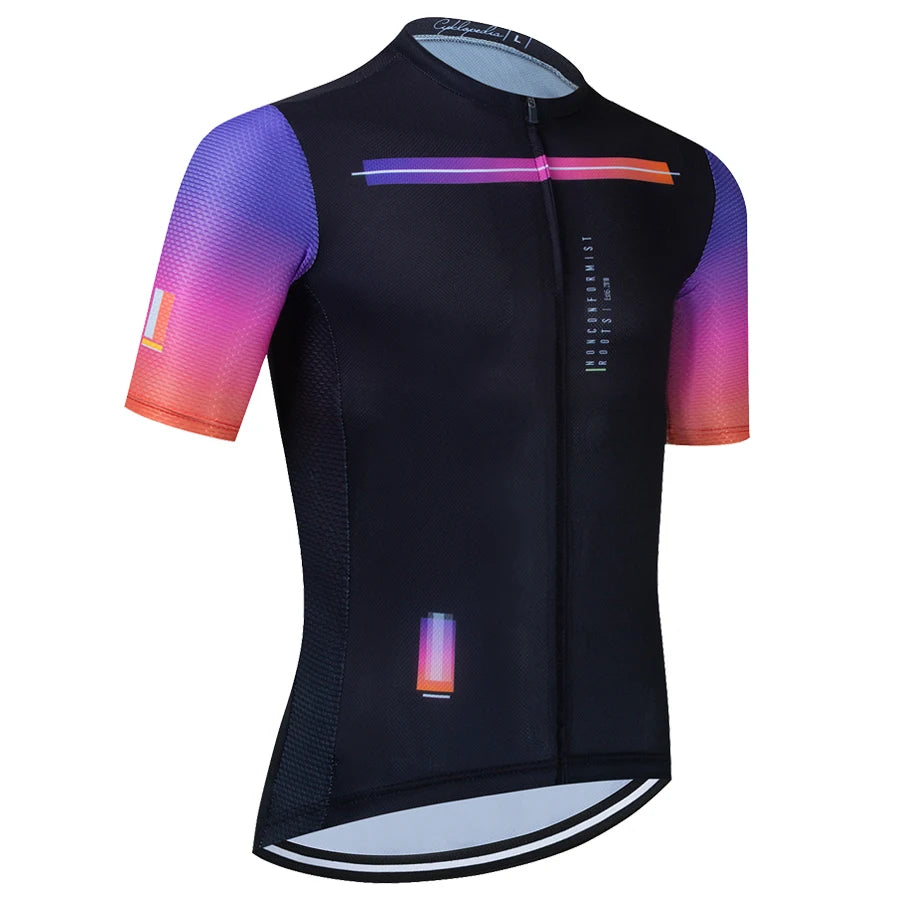 Summer 2025 Short Sleeve Cycling Jersey Men MTB Bicycle Top Outdoor Cycling Clothing Breathable Shirt Maillot Ciclismo Quick 