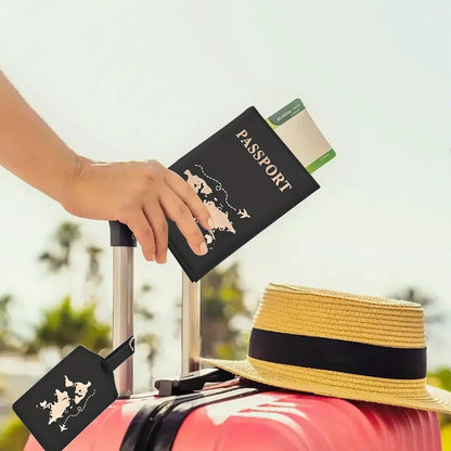 Women Men RFID Vintage Business Passport Covers Holder Multi-Function ID Bank Card PU Leather Wallet Case Travel Accessories