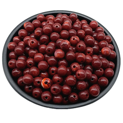 6 8 10mm Acrylic Round Beads for Jewelry Makeing Bracelet Necklace DIY Accessory