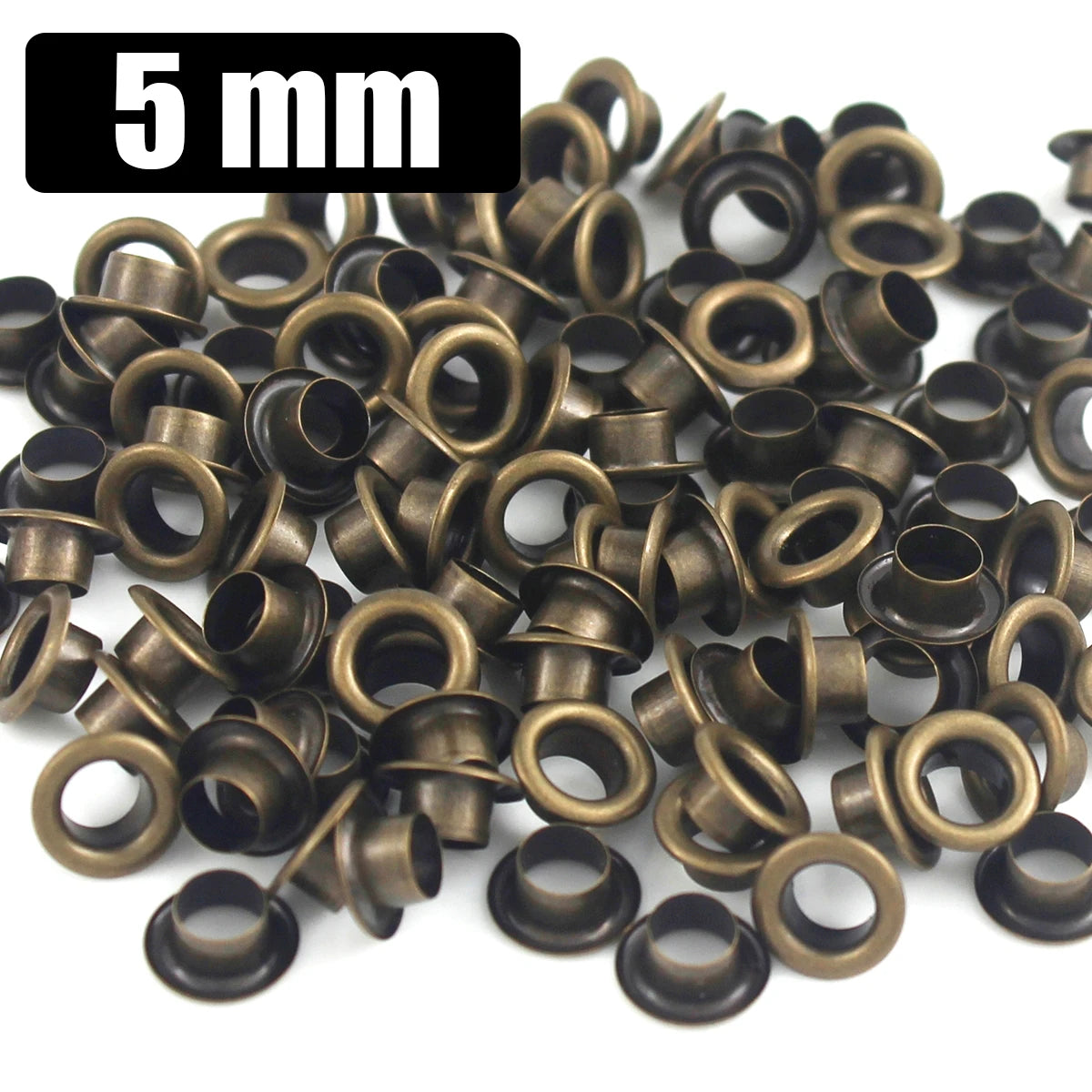 100sets 4mm Brass Eyelet with Washer Leather Craft Repair Grommet Round Eye Rings For Shoes Bag Clothing Leather Belt Hat - 5