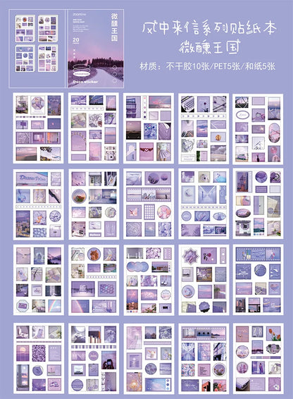 Stickers Book Landscape Decorative Decal Film Impression Seal For DIY Diary Planner Scrapbook Album School Supplies Stationer