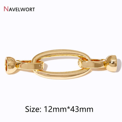 2/4/6Pcs Gold Color Round Jewelry Clasps, Locks for Jewelry, Clasps for Bracelet Necklace Making Supplies, Accessories for Je