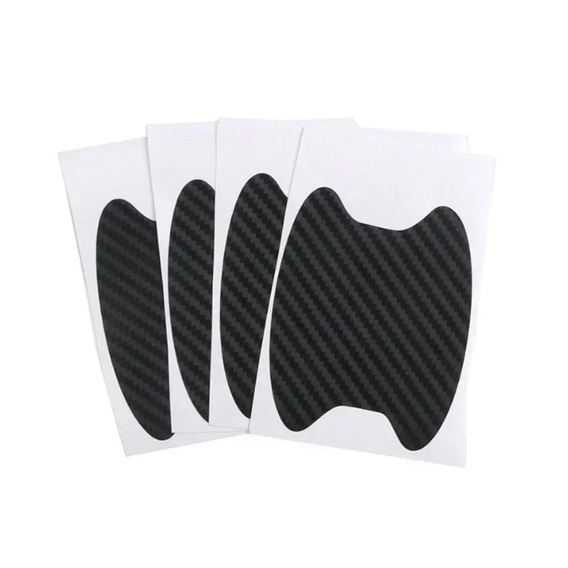 4Pcs/Set Car Door Sticker Carbon Fiber Scratches Resistant Cover Auto Handle Protection Film Exterior Styling Accessories - B