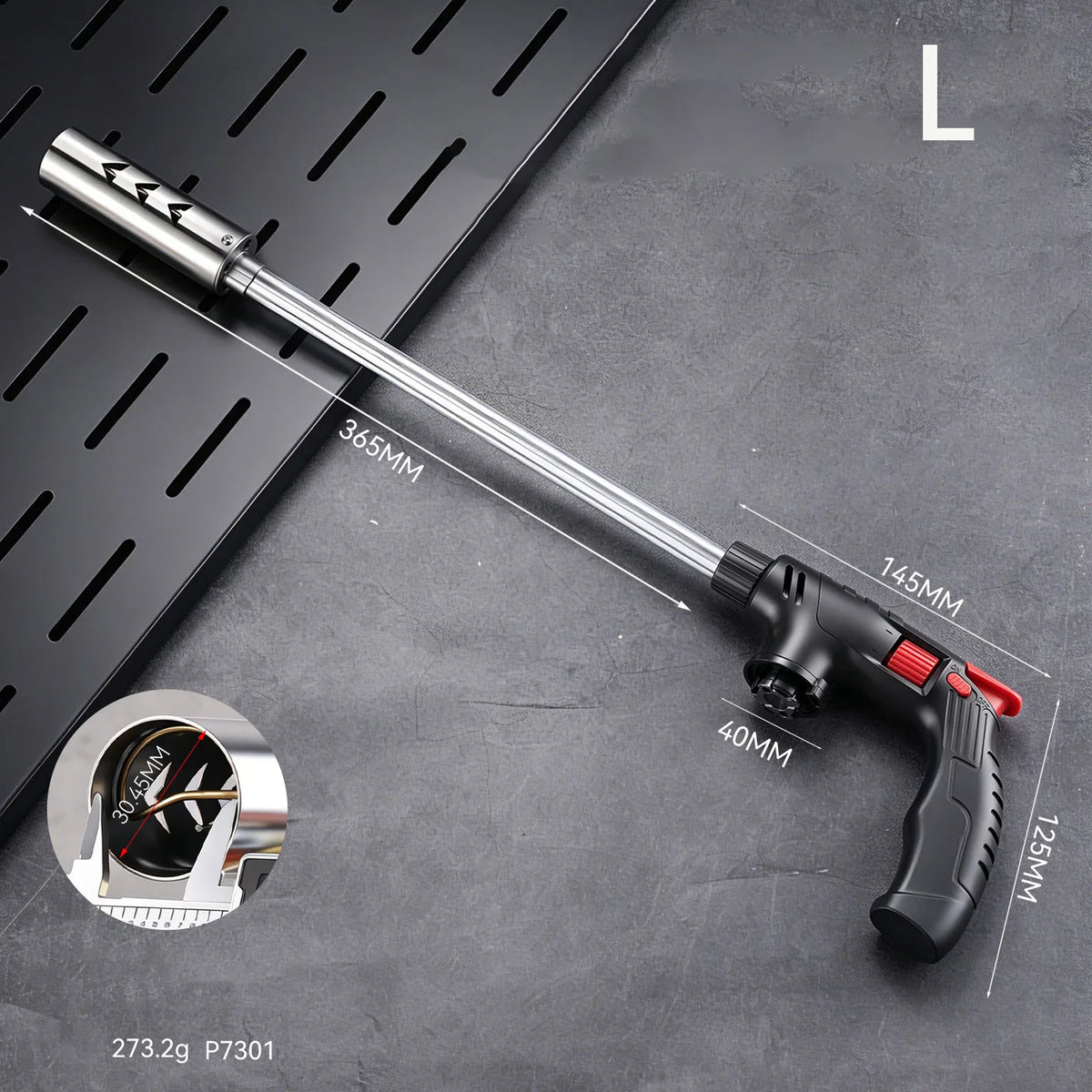 Extended Butane Torch Long Tube Gas Blow Torch For Outdoor Camping BBQ Soldering Welding Kitchen Cooking Hand Tool - L