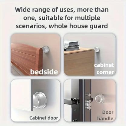 Transparent Silicone Door Stopper No Drill Anti Bump Pad for Office Home Safety Protection Dodgers Door Stop Home Improvement