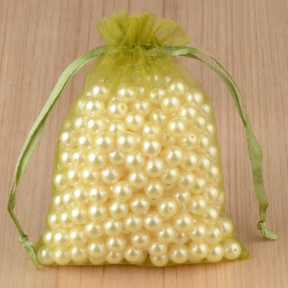 100pcs 24 Colors Jewelry Packaging Bag 5*7 7*9 9*12 10*15cm Organza Bags Gift Storage Wedding Drawstring Pouches Wholesales -