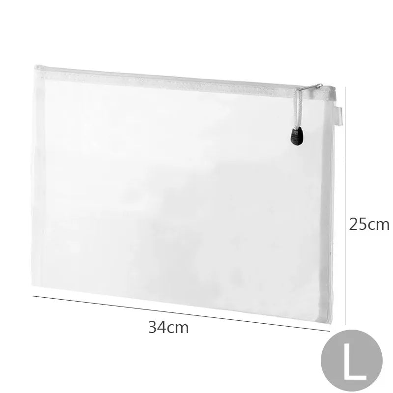 Mesh Zipper File Bag Toy storage bag building block puzzle sub-package bag children zipper transparent finishing storage box 