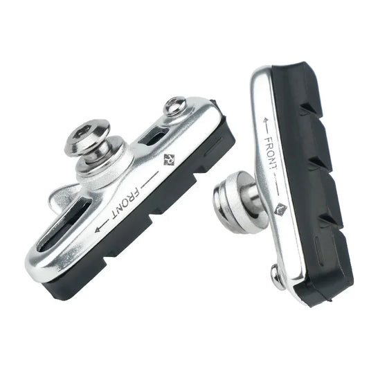 A Pair 55MM Brake Pads for Road Bikes with Metal Rings C-brake Pads Replaceable Brake Blocks Aluminium Alloy Block Bicycle Pa
