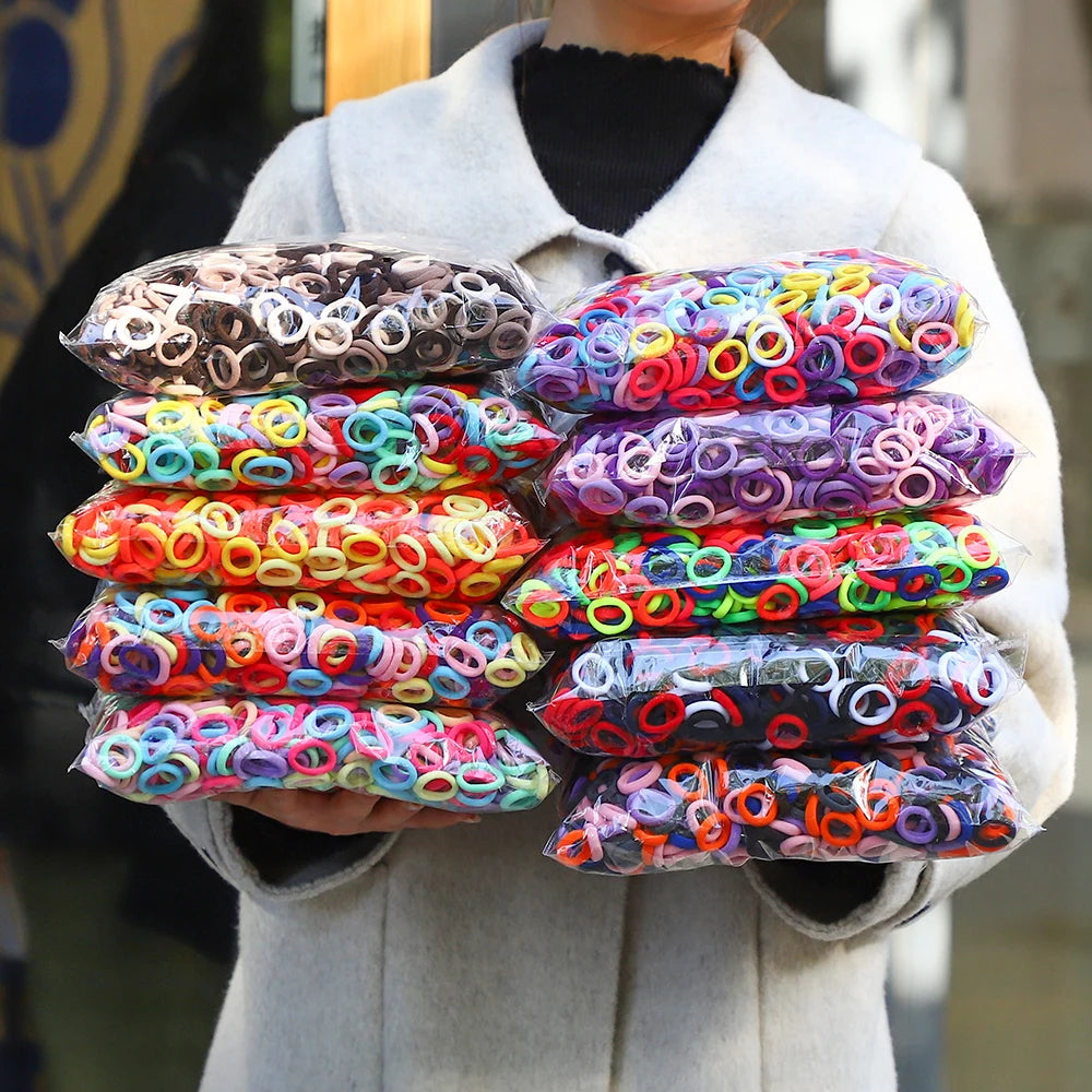 20/50pcs Kids Elastic Hair Bands Girls Sweets Scrunchie Rubber Band for Children Hair Ties Clips Headband Baby Hair Accessori