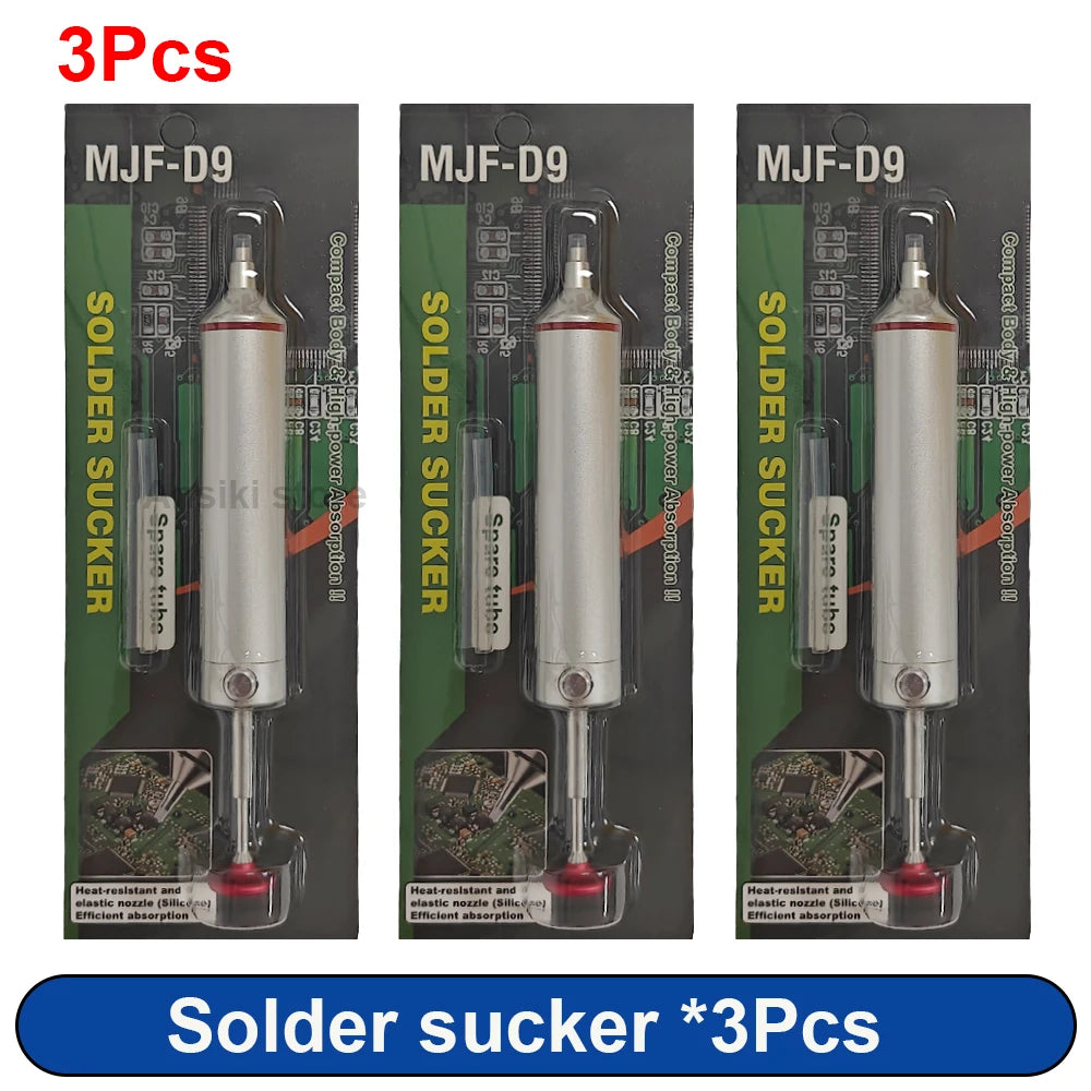 Aluminum Desoldering Pump Suction Tin Gun Soldering Sucker Pen Powerful Vacuum Iron Welding Repair Tool for Electronic Compon