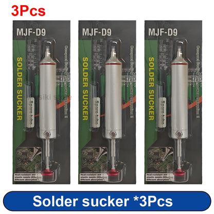 Aluminum Desoldering Pump Suction Tin Gun Soldering Sucker Pen Powerful Vacuum Iron Welding Repair Tool for Electronic Compon