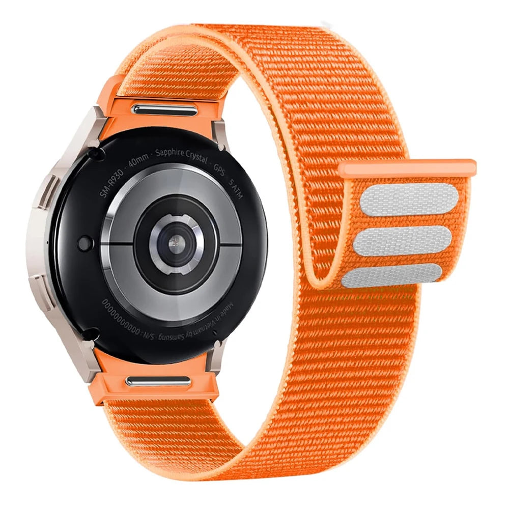 Band For Samsung Galaxy Watch 7/6/4/classic/5 pro 44mm 40mm wrist No Gaps Nylon sport loop correa bracelet Galaxy Watch 7 Str