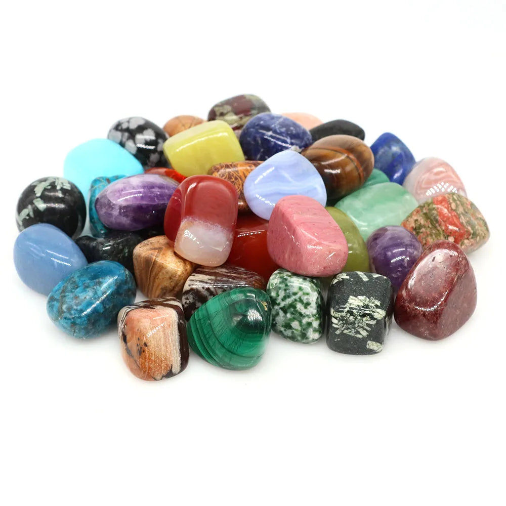 Natural Tumbled Stones Healing Crystal Reiki Quartz Gems Bulk Ore Gravel Energy Mineral Specimen Tank Aquarium Garden Home De