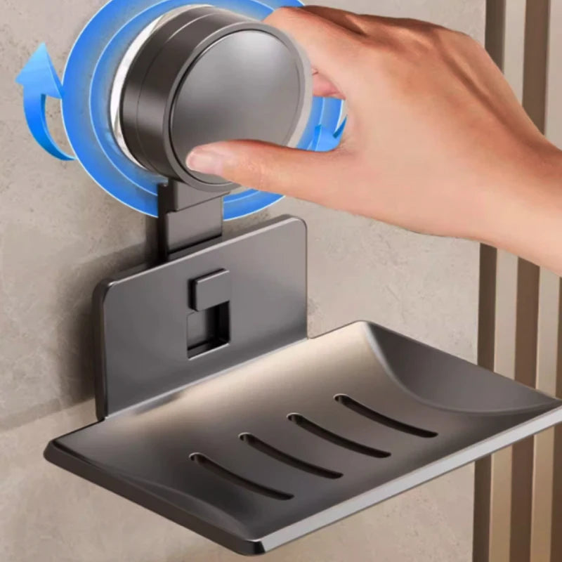 No-Drill Suction Cup storage rack soap storage rack Toilet drain box Wall-mounted bathroom soap storage rack Household soap b