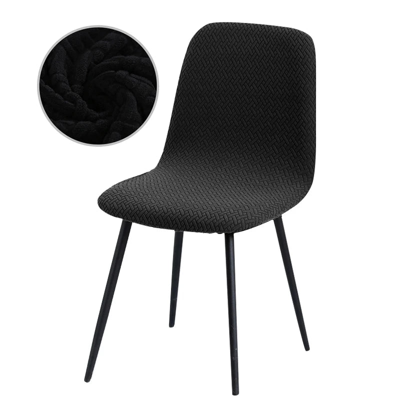 Higher Quality Velvet Chair Cover 1/2/4/6 pcs Stretchable Chair Cover For Dining Room 2 Type of Fabrics Chair Slipcover For H