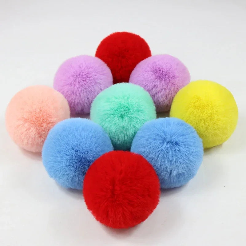 Pompom 5cm 6cm 8cm Fluffy Fur Ball Soft Pompon DIY Pompons For Keychain Sewing On Scarf Hats Shoes Apparel Craft Supplies