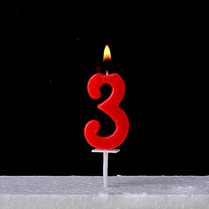1Pcs Gold Happy Birthday Number Cake Candles 0 1 2 3 4 5 6 7 8 9 Cake Topper Kids Girls Boys Bar Baby Party Supplies Decorati